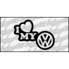I Love Volkswagen 12 cm